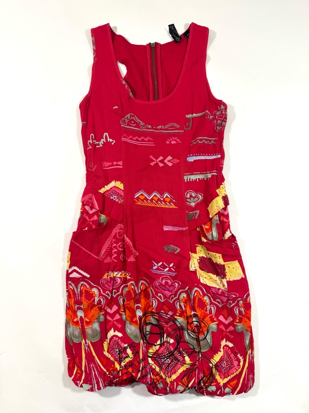 Desigual Cynthia Bubble Hem Dress Abstract Print